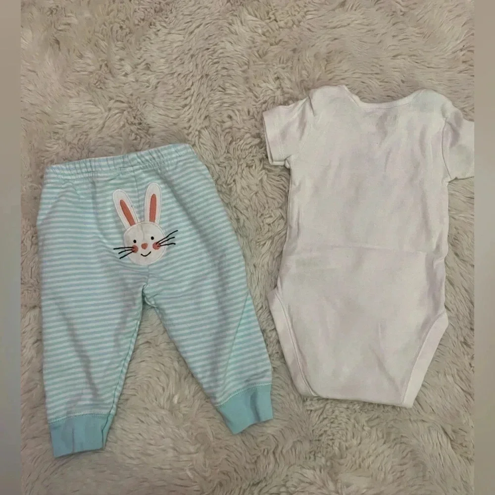 Gender Neutral baby clothes 3-6 months Easter bundle